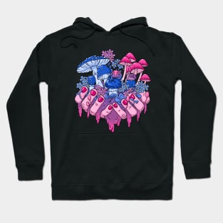 Bisexual Tiny Frog Fungi Handful Hoodie